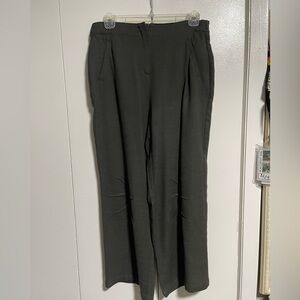 Cannisse Women's Gray Linen Wide Leg Pants